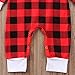 Charm Kingdom Newborn Baby Boys Girls Long Sleeve Christmas Deer Print Plaid Romper (12-18 Months)