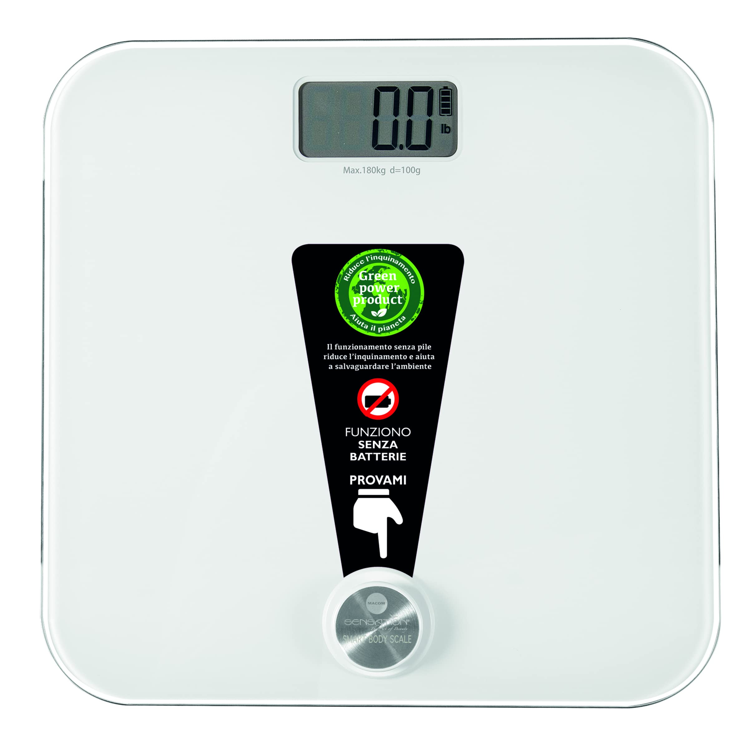 MACOM, Sensation 869 Smart Body Scale with 100 g Division, 180 kg Maximum Weight