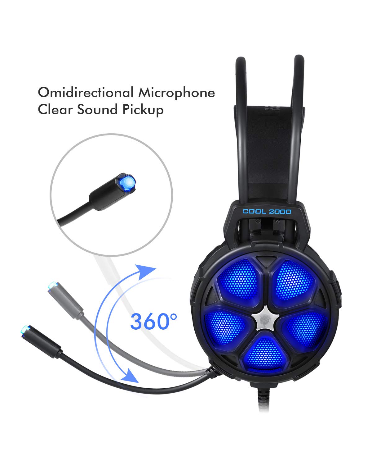 [2017 New Released New Xbox One PS4 PC Gaming Headset] EasySMX V350 3.5mm Wired Gaming Headset with Suspension Headband Noise Isolating Over Ear Headphone with Microphone for New Xbox One PS4 Mac etc.