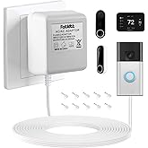 24V AC Doorbell Transformer - 6M (20ft) Long Cable C Wire Power Adapter | Compatible with All Versions of Ring Doorbell and Thermostat for Ecobee,Sensi and Honeywell