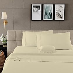 AIREOLUX Egyptian Cotton Sheets Set Full Size Lemon