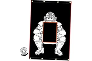 QSTDGVPW Baseball Practice Net with Strike Zone Easy Installation Replacement Black