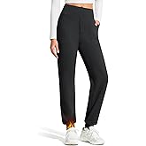 G4Free Barefeel Fleece Lined Pants Women High Waist Sweatpants with Pockets Warm Pants for Casual Workout Work Winter
