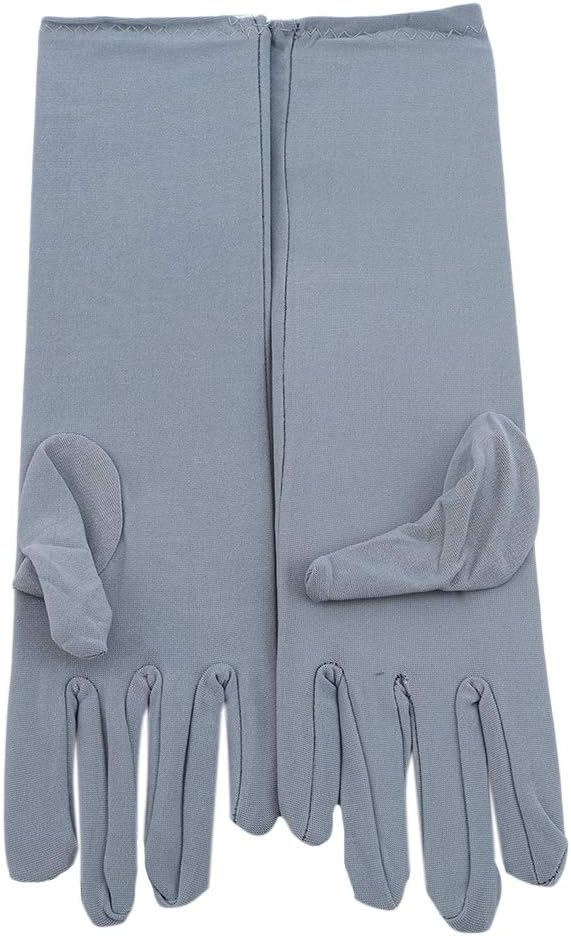 YouCY Women's Outdoor Driving Gloves Medium-Long Embroidered Gloves for Ladies Girl Spring Autumn Summer,Gray