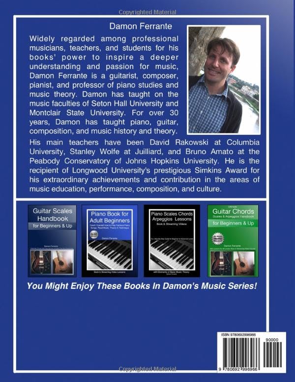 Guitar Book for Adult Beginners: Teach Yourself How to Play Famous Guitar Songs, Guitar Chords, Music Theory & Technique (Book & Streaming Video Lessons) (Piano Book for Adult Beginners)