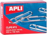 APLI Paper Box Clips Nickel-Plated 32 mm Pack of 100 view 4