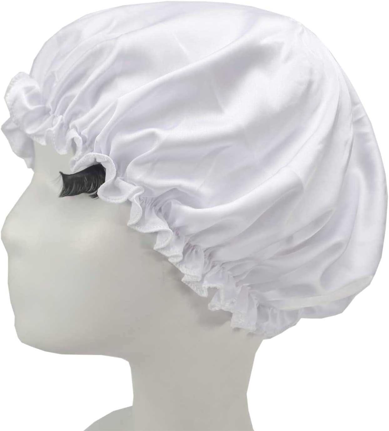 Satin Bonnet Sleeping Cap Adjustable Silk Night Sleep hat Head Cover Soft Hair Turbans for Women and Girls YM01