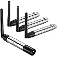 Donner DMX512 Wireless 3 Receivers with Light Dome & 1 Transmitter Stage Lighting Control for LED Stage Disco Party Bar Lighting, Dfi DJ 2.4G Wireless DMX Controller 4PCS