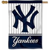 NY Yankees Two Sided House Flag