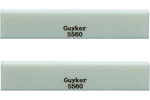 Guyker Blanks Bone Nut, String Pillow Nut Saddles Unslotted Guitar Bridge Nut Replacement Parts Accessories for Mandolin Banjos Ukulele Acoustic Folk Electric Guitar 2 Piece, White 55x6x10mm 5560