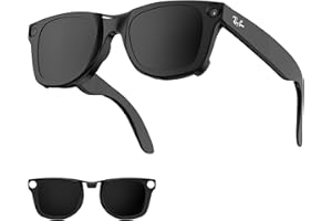 HIBLOKS Polarized Clip for Ray-Ban Meta Wayfarer, Discoloration Clips Compatible with Ray-Ban Meta Wayfarer Protect Your Eyes