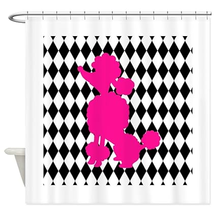 Amazon Com Cafepress Hot Pink Poodle On Black And White Diamonds