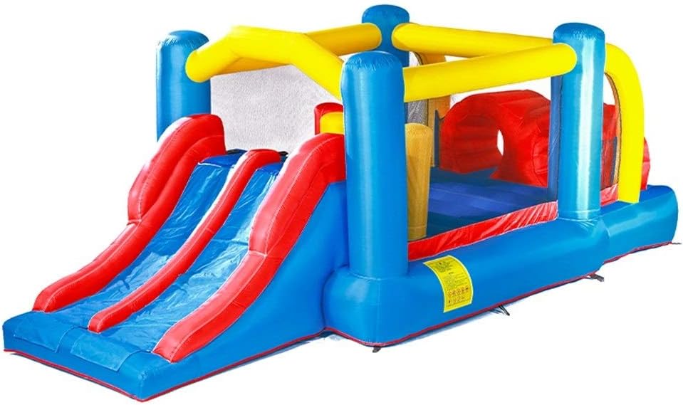 Liergou Kids Bouncy Castle Inflatable Kids Bouncer Slide Bounce House Outdoor Bouncy Castle With Trampoline Air Blower For Family Use (Color : Multi-colored, Size : 560x255x190cm)