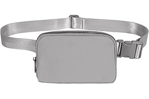 INTINI Fanny Pack for Women Men Belt Bag Crossbody Waist Pack Travel Running Hiking Workout Grey Basic