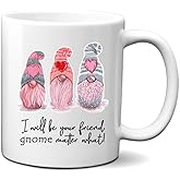 Generic Cute Gnome Coffee Mug - 11 Ounces, White, Ceramic, Modern, Sports Theme, Microwave & Dishwasher Safe, Reusable, Perfect for Home, Valentine's Day Gift