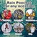 HUABEI 8 Pack Disposable Kids Rain Poncho,Packable Rain Coat with Drawstring Hood,Pack for Emergency - Lightweight, Super Waterproof for Camping Hiking Disney Traveling Fishing Outdoor-Assorted Colors