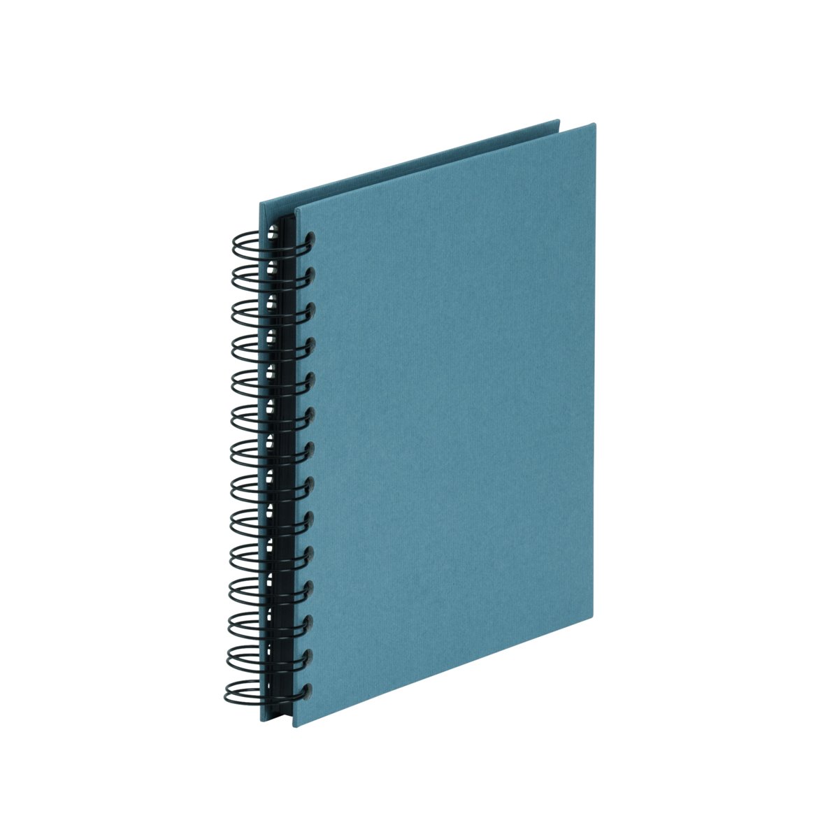 Rössler Papier 1329452155 - S.O.H.O. Wire-O fotoalbum 180 x 180 mm, 60 zwarte pagina's, denim, 1 stuk