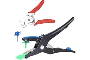 PAULOZYN Ear Tags Applicator with Remover Blank Ear Tag Plier Tool Automatic Flip for Cattles Cows Livestock Goats Pigs Sheep