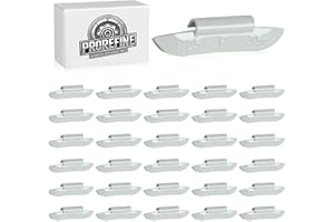 PROREFINE Upgraded 1.25oz Clip On Wheel Weights for Steel Rims Corrosion-Resistant Coated Painted Tire Balancing Weight P Style Gray 30pcs