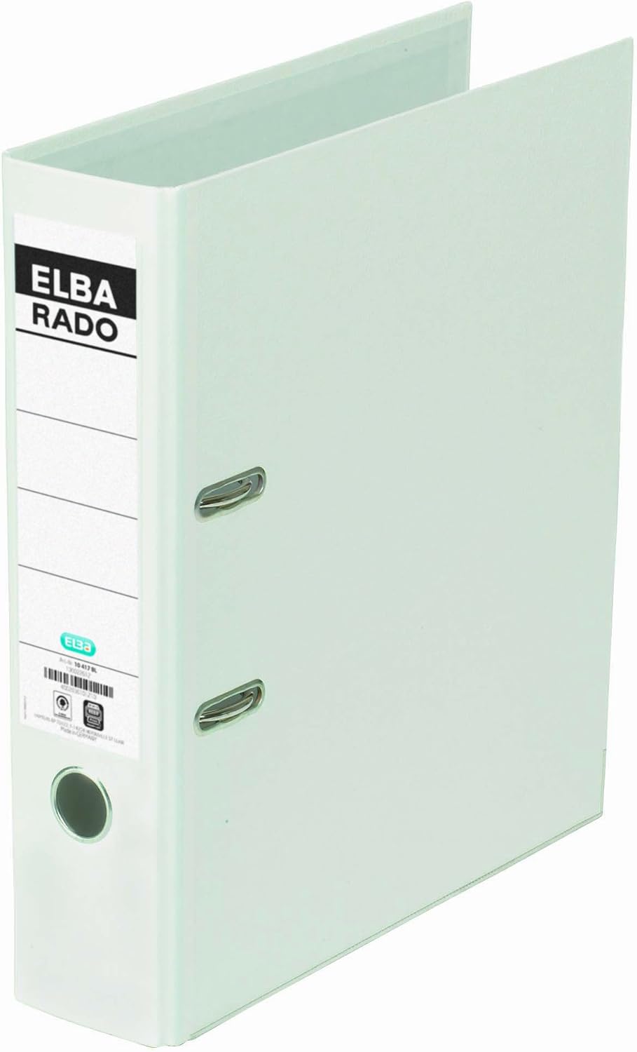 Elba Folder rado Brillant DIN A4, 5-Piece Pack, Quality Slot Folder File Wide Weiß White