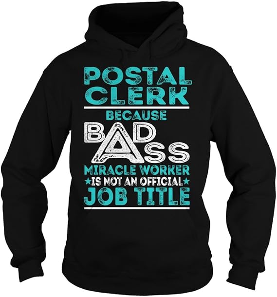 Postal Clerk Job Title Hoodie At Amazon Men s Clothing Store