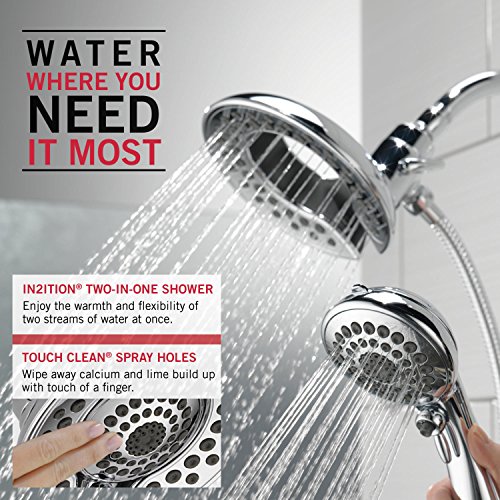 Delta Faucet 5Spray TouchClean In2ition 2in1 Dual Hand Held Shower