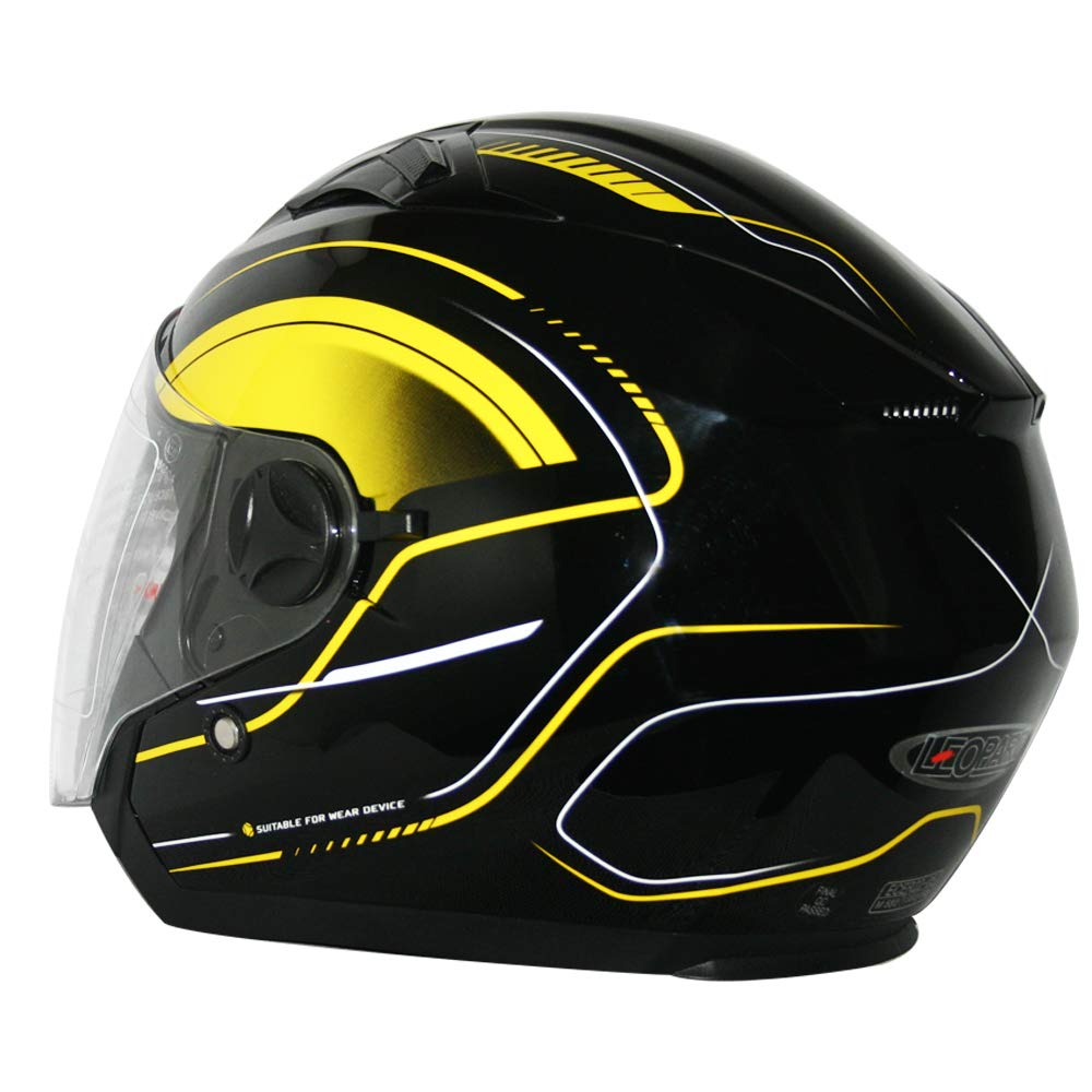 Casque Moto Jet Open ORIGINE - Homologué ECE - Style Rétro Avec Visière Amovible - Pour Scooter Et Ville