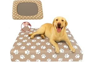 DUKE&LEFTY PetBed Slipcover-USA Company-Stretch Soft Petbed Cover-Universal-Easy to Remove (Zipper Free)-Tan/Large