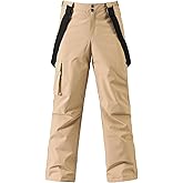 YEEFINE Men's Snow Ski Pants Insulated Waterproof Winter Sports Cargo Snowboard Pants Bibs with Suspenders
