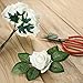Febou Artificial Flowers, 50pcs Real Touch Artificial Foam Roses Decoration DIY for Wedding Bridesmaid Bridal Bouquets Centerpieces, Party Decoration, Home Display (Delicate Type, Ivory)