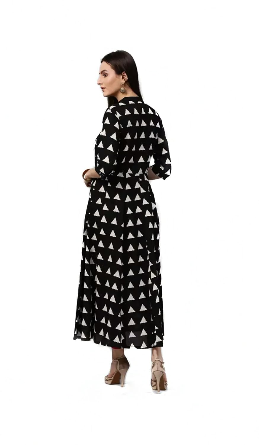 anjushree choice women's cotton anarkali kurti (black_xxl)