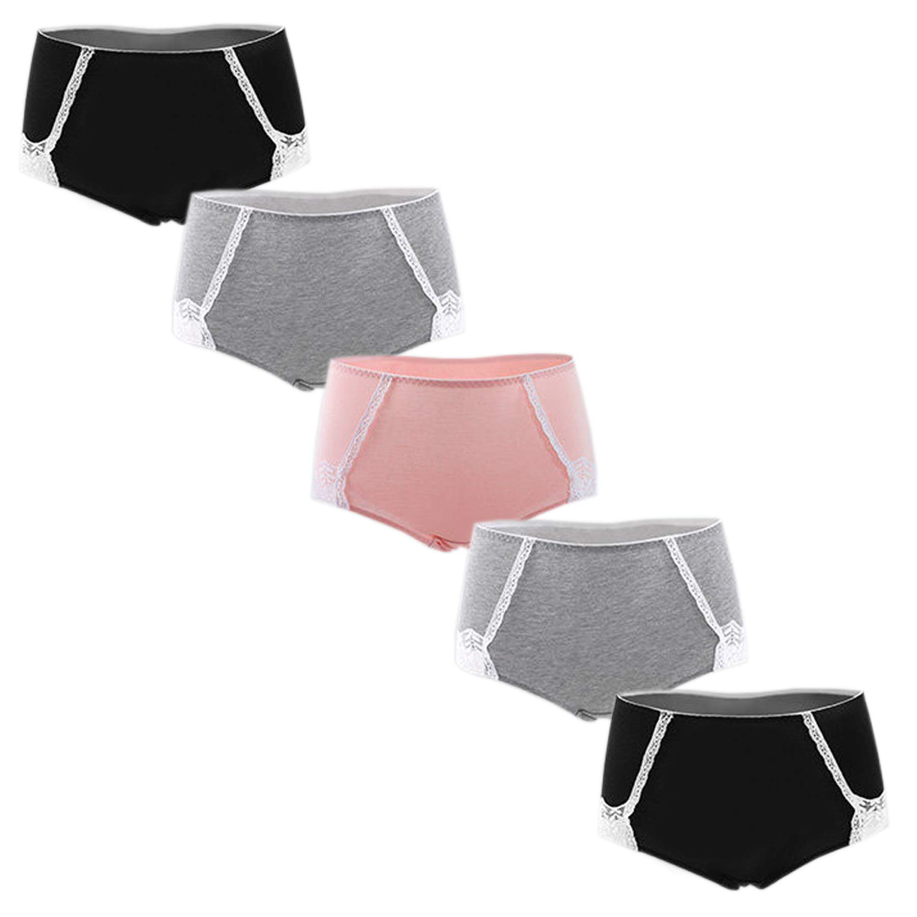 IESUNNY Women\'s Cotton Lace Underwear Panties Soft Comfortable Breathable High Rise Ladies Briefs for Women