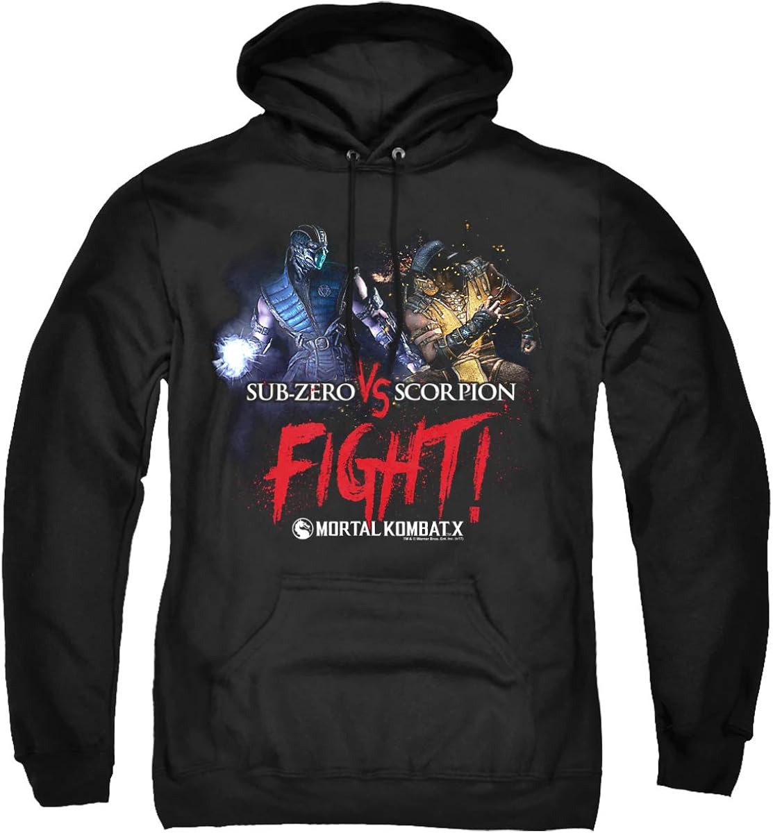 Mortal Kombat X Fight Unisex Adult PullOver Hoodie Clothing