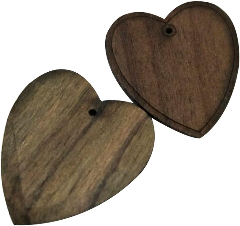 UGThome 2 pcs Heart Maple Wood Guitar Picks (Brown)