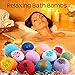 12 Organic Bath Bombs for Kids Colorful | Handmade in USA with Bath Salts, Moisturizing Olive Oil, and Coconut Oils | 12 Different Aromatherapy Scents | Gift for Women, Kids
