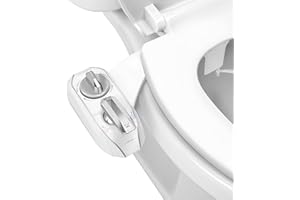 LUXE Bidet NEO 320 Plus - Warm Water, Dual Nozzle, Non-Electric Bidet Attachment for Toilet Seat, Patented Slide-In Install, 360° Self-Clean, EZ-Lift to Clean, Feminine & Rear Wash (Chrome)