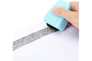 SYLCXX Identity Theft Protection Roller Stamp - Information Blocker Stamp for ID Account, Address, Mail, Bill & Privacy Information (Blue)
