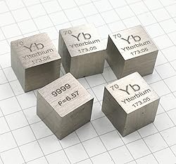 Ytterbium Cube - 10mm Pure Metal Element Cubes