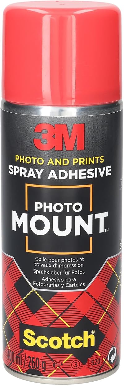 3M Photo Mount Spray Adhesive 400ml Large Scotch BMBPM400 Made in UK