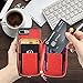 iPhone 8 Plus/7 Plus Wallet Case - 5.5 inch, Credit Card Holder Slot, Zipper Wallet Pocket Purse, Protective Cover - Red