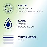 Durex Naturals Thin Fit Condoms 30 Pack with Water Based Lube 56mm view 4
