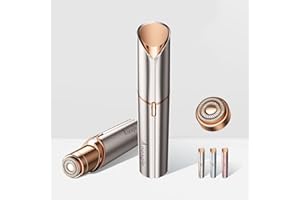 Aneagle Facial Hair Remover for Women,Painless Hair Shaver Rechargeable with LED Light,Flawless Lady Face Electric Razor,The Great Female Mustache Removal (Rose Gold (with 1 Replacement Heads))