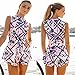 Shensee Shensee Summer Vogue Female Jumpsuit High Waist Print Playsuit Shorts Rompers