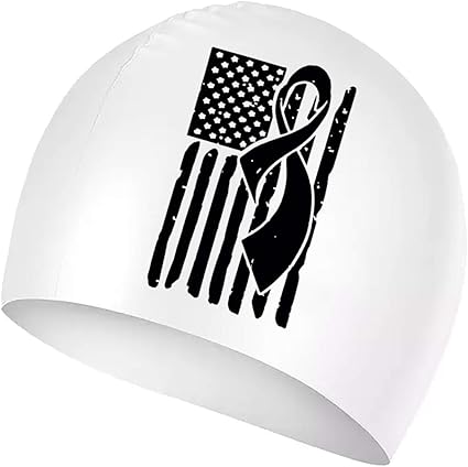 american flag swim cap