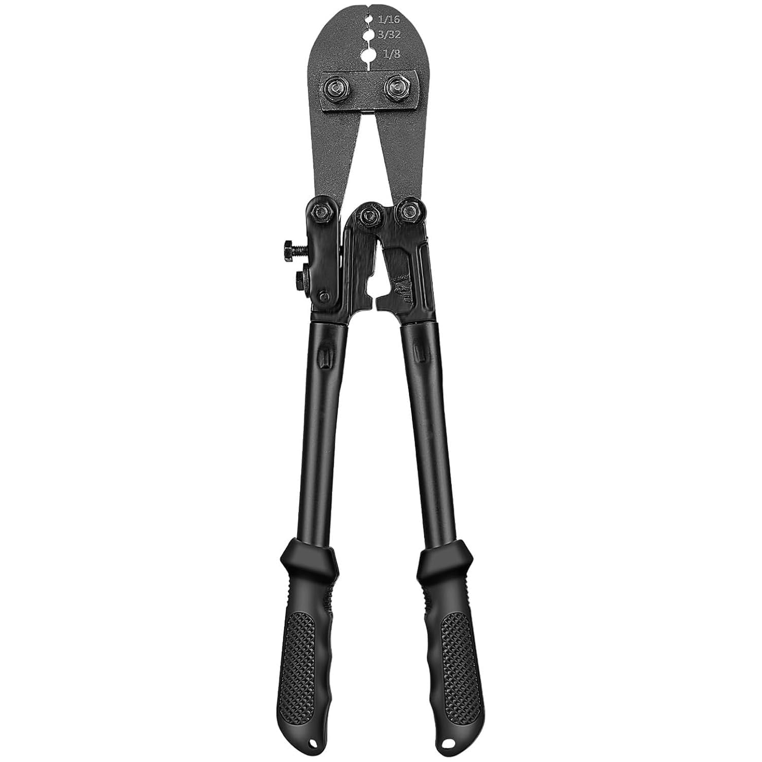 TooTaci Up to 3.2mm Wire Crimping Tool, Wire Rope Swaging Tool for Crimping Loop Sleeve, Wire Rope Cable Swager Crimper for Aluminum Oval Sleeves/Double Sleeves from 1.5mm to 3.2mm