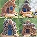 Buytra Fairy Garden Accessories Miniature Fairy Garden Stone House for Miniature Garden Ornaments Dollhouse Decor, Set of 4