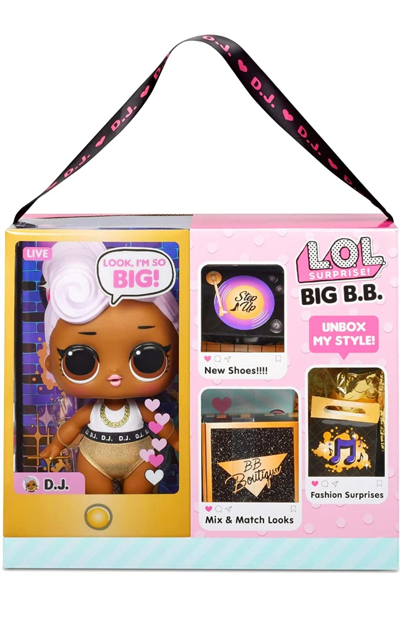 LOL Surprise Big Baby. D.J. Large Doll With Fashion Surprises, Shoes, Doll Clothes And Accessories. Includes Playset Desk, Chair and Backdrop. Collectible Dolls For Boys and Girls Ages 3+