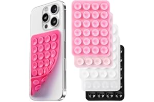 Hpessoterr 6 pcs Silicone Suction Cup Phone Mount, Waterproof Hands-Free Suction Smartphone Mount,Sticky Phone Suction Grip A