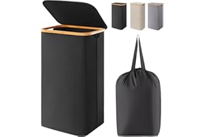 Lifewit Large Laundry Basket with Lid, Collapsible Laundry Hamper with Removable Laundry Bag, Tall Clothes Storage Laundry Bi