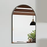 Design House Maeve Arched Wall Accent Mirror, 30" H x 20" L, Modern Metal Framed, Living Room, Bedroom, Bathroom Vanity Mirro
